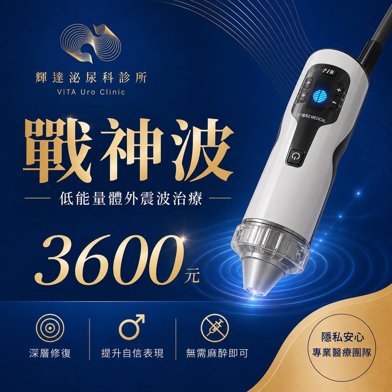 輝達泌尿科診所－戰神波－低能量體外震波治療